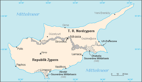 Cyprus administration map german